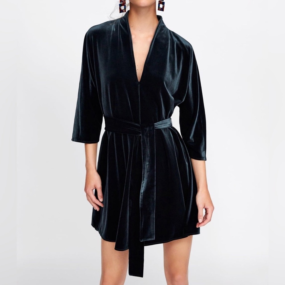 Dark Green Velvet Dress